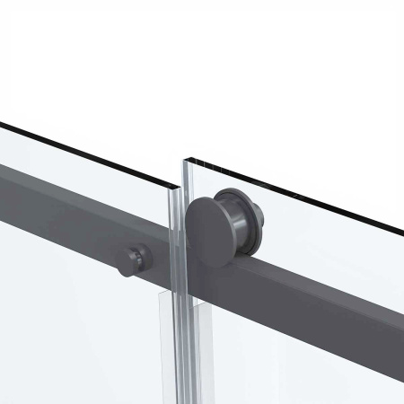 Душевая дверь в нишу Vincea Como Soft VDS-1CS130CLGM, 1300, вороненая сталь, стекло прозрачное