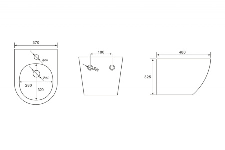 Биде Abber Bequem AC1150MB черное матовое Биде Abber Bequem AC1150MB черное матовое