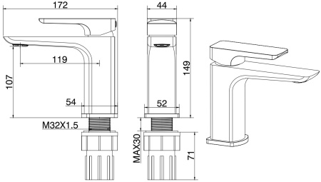 Смеситель Allen Brau Infinity 5.21001-00 хром