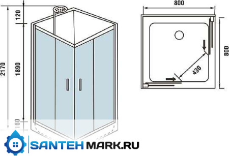 Душевая кабина WeltWasser WW500 Laine 801