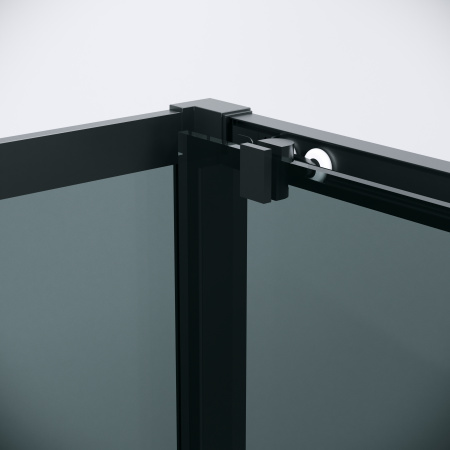 Душевая боковая стенка Grossman Cosmo 200.K33.02.100.21.10 (100х195) черный матовый,стекло тонированное, 1 место