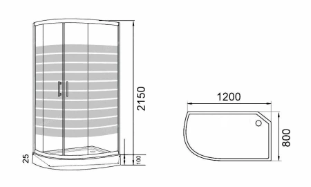 Душевая кабина Parly EC121R