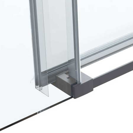 Душевая дверь в нишу Vincea Como Soft VDS-1CS130CLGM, 1300, вороненая сталь, стекло прозрачное