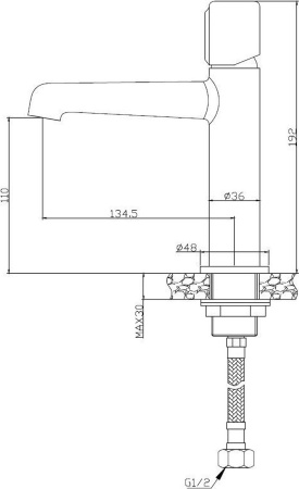 Смеситель для раковины BelBagno Uno UNO-LVM-CRM