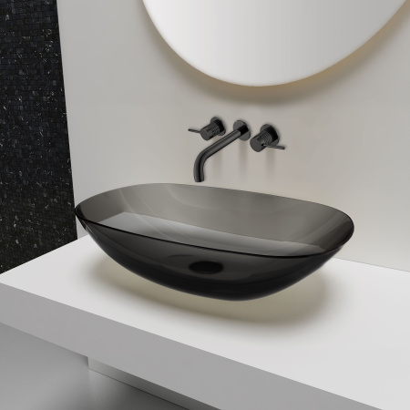 Смеситель для раковины Vincea Groove VBFW-4G1MB встраиваемый, однорычажный, черный