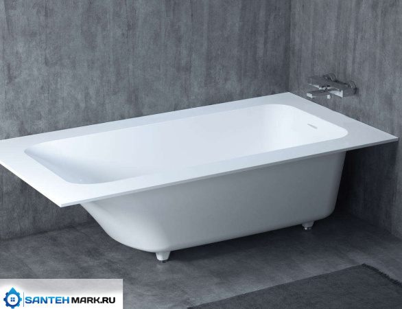 Ванна из литьевого мрамора Salini  Orlanda Plus Kit S-Sense 190x100 102114MRF RAL полностью, матовая, встраиваемая