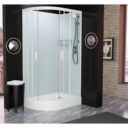 Душевая кабина Frank F411R White 110x80 без крыши