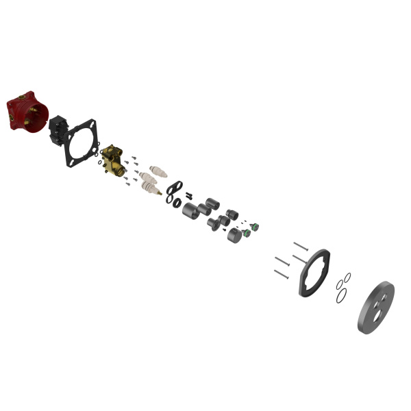 Смеситель Vincea VSCV-322T-MGM двухфункциональный, термостатический, вороненая сталь