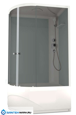 Душевая кабина Domani-Spa Delight 128 high R светлые стенки тонированные стекла Душевая кабина Domani-Spa Delight 128 high R светлые стенки тонированные стекла