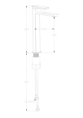 Смеситель Boch Mann LUGANO B XL для раковины, черный, высокий BM9630