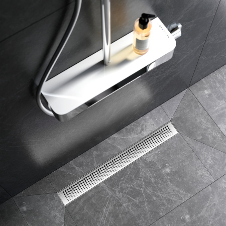 Трап для душа Am.Pm MasterFlow 60 W01SC-P11-060-01SB с решеткой Хром матовый Cut Gradient