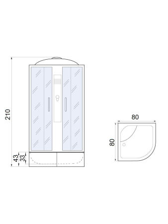Душевая кабина River Desna 80/43 MT
