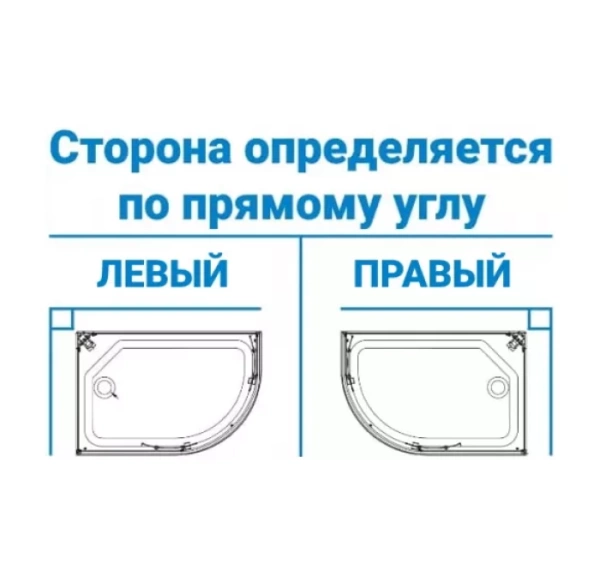 Поддон для душа SanDav ПД18 120х80 1/4 круга, средний с сиденьем, левый (Щ0000038231)