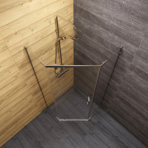 Душевой уголок SanDav Дека-Хром 100*100 (Щ0000056789) без поддона