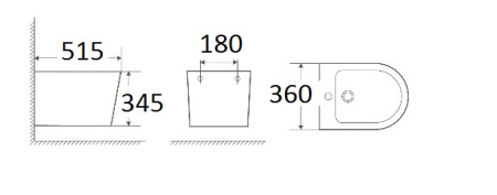 Биде WeltWasser SALZBACH 005 MT-BL черный матовый Биде WeltWasser SALZBACH 005 MT-BL черный матовый