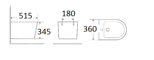 Биде WeltWasser SALZBACH 005 MT-BL черный матовый Биде WeltWasser SALZBACH 005 MT-BL черный матовый