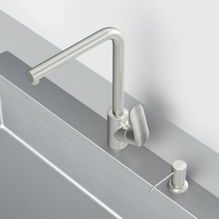 Смеситель для кухонной мойки AM.PM Like F8005D11 с дозатором Сатин