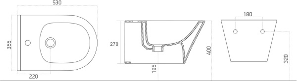 Биде Aquanet Lake LAKE-B2B черный матовый Биде Aquanet Lake LAKE-B2B черный матовый