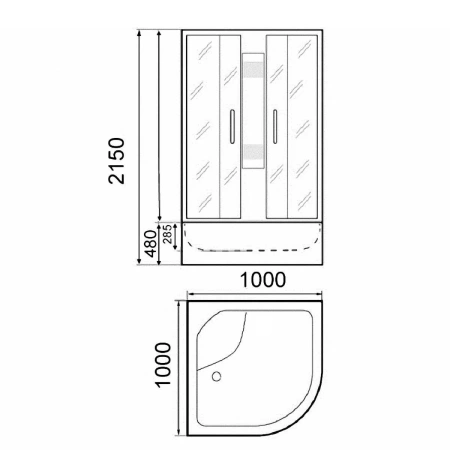Душевая кабина Parly B100