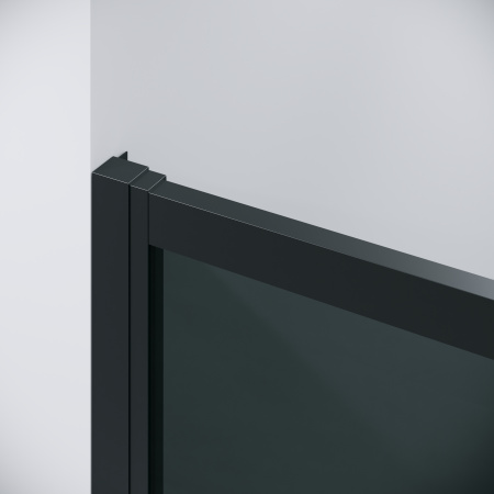 Душевая боковая стенка Grossman Cosmo 200.K33.02.100.21.10 (100х195) черный матовый,стекло тонированное, 1 место