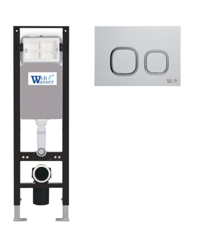 Инсталляция WELTWASSER WW AMBERG 350 MT-CR 10000012281 кнопка матовый хром