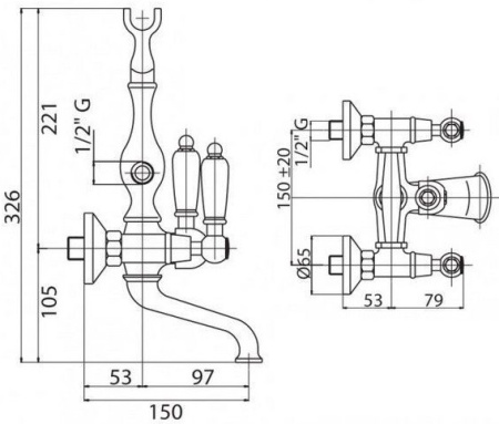 Смеситель Cezares Diamond DIAMOND-PBV-01-Sw Смеситель Cezares Diamond DIAMOND-PBV-01-Sw