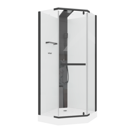 Душевая кабина Ceruttispa CHIKA901B без крыши (90x90x215-225)