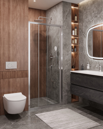 Душевая дверь в нишу CEZARES MOLVENO-BF-3-90-C-Cr-IV