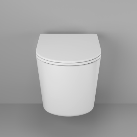 Унитаз Grossman Thin Rim GR-5602S (520х365х345) тонкий ободок,белый с тонкой крышкой,микролифт,1 место