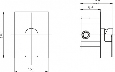 Смеситель для душа BelBagno Nova NOV-DASM-IN с внутренней частью