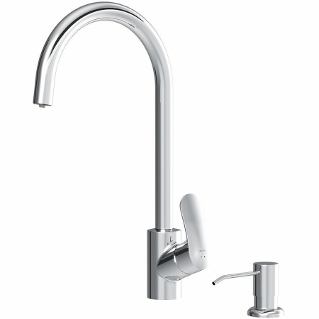 Смеситель для кухонной мойки AM.PM Like F8007T00 с дозатором для моющего средства Хром