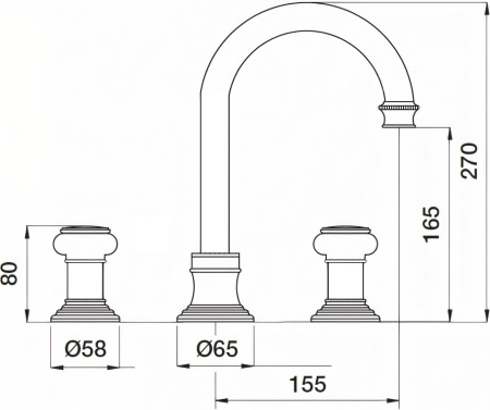 Смеситель Cezares Aphrodite APHRODITE-BLS2-A-01-S1 с донным клапаном