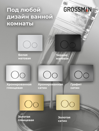 Комплект 2 в 1: инсталляция GROSSMAN 900.K31.01.000+клавиша смыва Style 700.K31.05.21M.21M черн мато