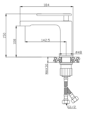 Смеситель для раковины Cezares Momento MOMENTO-LS-01-W0 Хром
