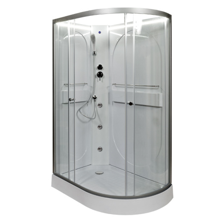 Душевая кабина DTO L 602L N LED+GM 120x80 с гидромассажем