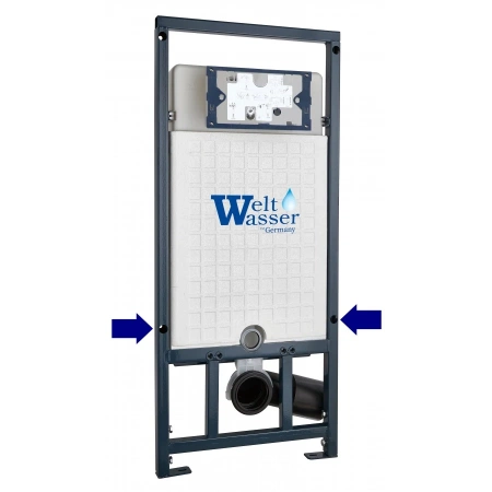 Комплект Weltwasser 10000011316 подвесной унитаз Merzbach 043 GL-WT + инсталляция Marberg 507 + кнопка MAR 507 RD MT-BL