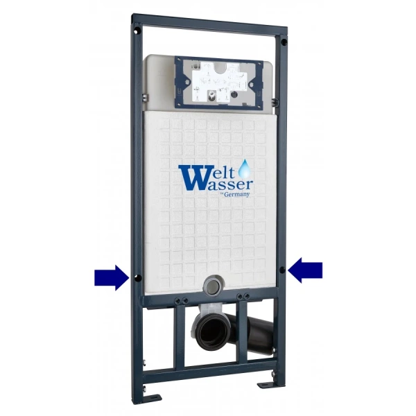 Комплект Weltwasser 10000011687 подвесной унитаз Hofbach 041 GL-WT + инсталляция Marberg 507 + кнопка MAR 507 SE MT-BL