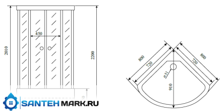 Душевая кабина Timo Comfort T-8880 F 80x80 Душевая кабина Timo Comfort T-8880 F 80x80