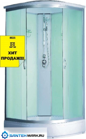 Душевая кабина Водный мир ВМ-8825 тонированные/черный 80x80 Душевая кабина Водный мир ВМ-8825 тонированные/черный 80x80