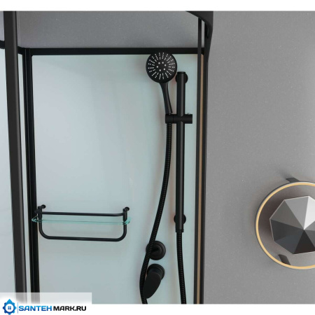 Душевая кабина Frank F412/2R Black 120x80 без крыши Душевая кабина Frank F412/2R Black 120x80 без крыши