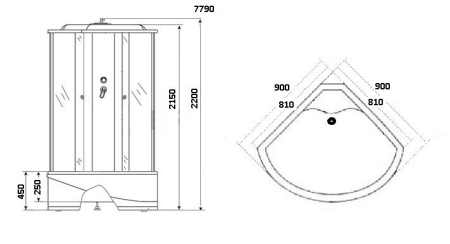Душевая кабина Niagara Luxe NG-7790W 90x90 Душевая кабина Niagara Luxe NG-7790W 90x90
