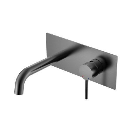 Смеситель Berges VENTAS R скрытого монтажа, совместный, оружейная сталь