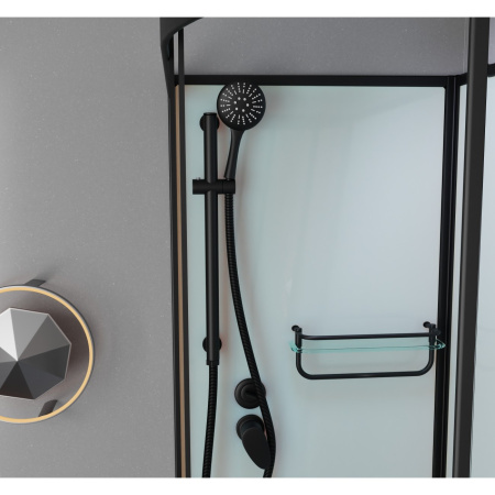 Душевая кабина Frank F418L Black 100x80 без крыши Душевая кабина Frank F418L Black 100x80 без крыши