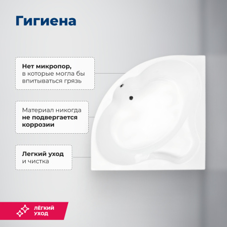 Ванна Aquanet Santiago 160x160 (с каркасом и фронтальной панелью)