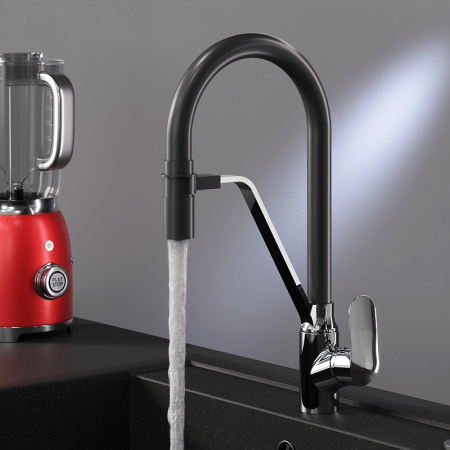 Смеситель для кухонной мойки AM.PM Like F8007802 Хром Черный