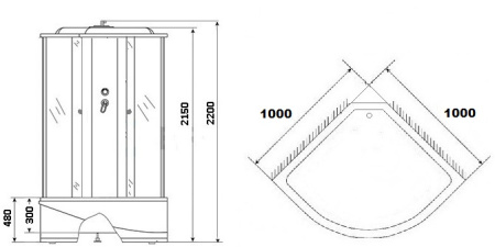 Душевая кабина Niagara Ultra NG-309-01N Мозаик 100x100