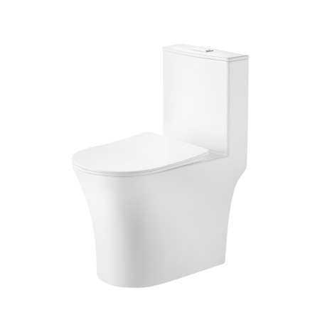 Унитаз Grossman Thin Rim GR-5607SQ (656х370х796) тонкий ободок,белый с тонкой крышкой,микролифт,смыв торнадо,1 место