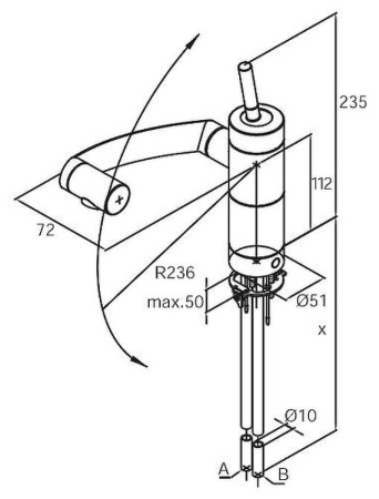Смеситель для кухонной мойки Damixa Arc 290007464 Хром Черный