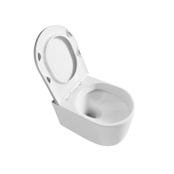 Унитаз Grossman Thin Rim GR-5602S (520х365х345) тонкий ободок,белый с тонкой крышкой,микролифт,1 место