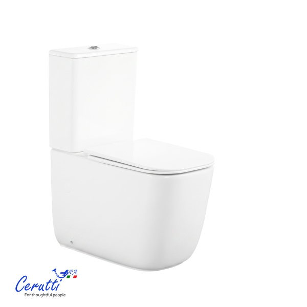 Унитаз Ceruttispa АЛЬВАРО (ALVARO) Tornado CT11089 безободковый (620х355х790)